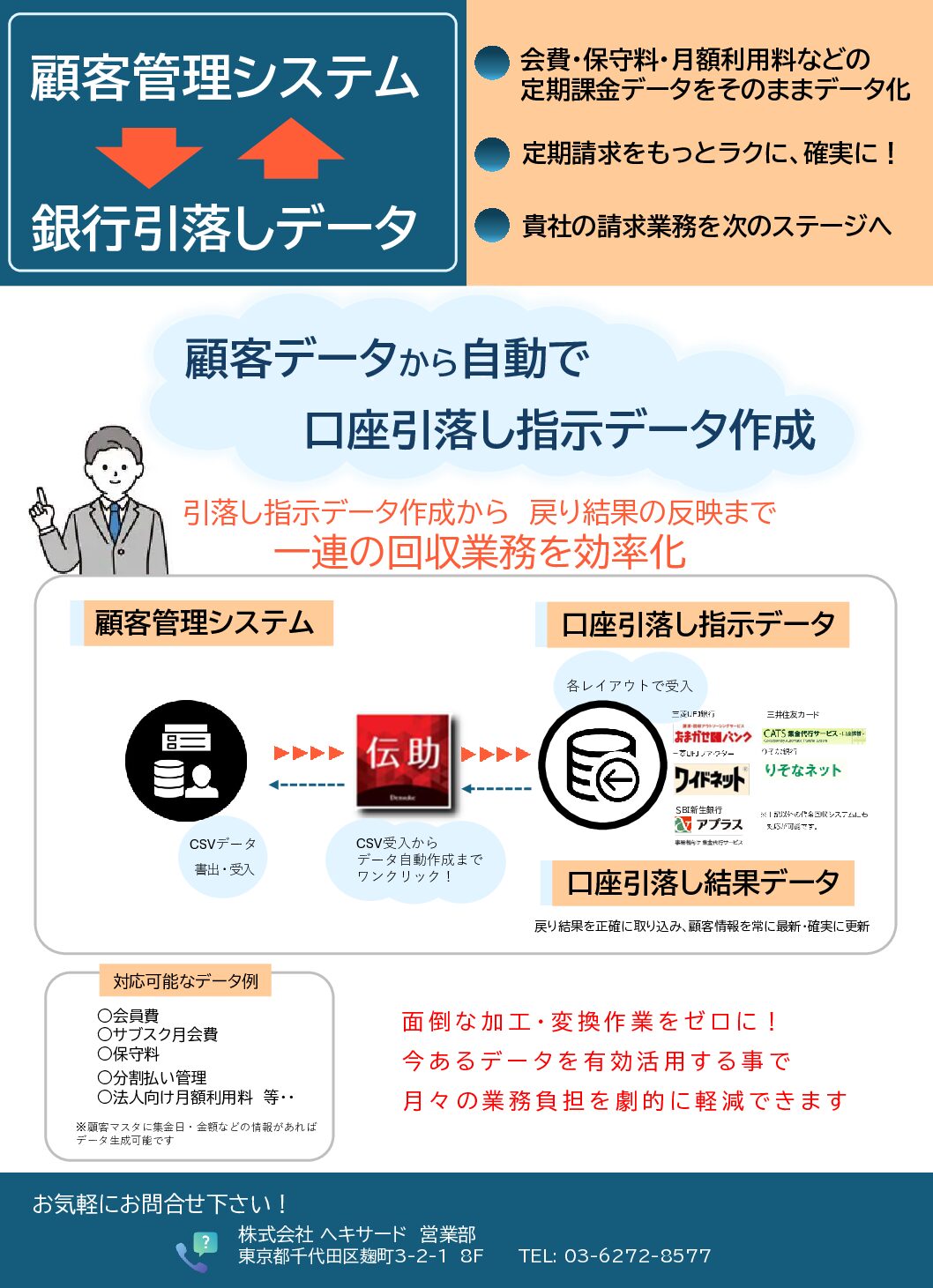 顧客管理×定期課金データ作成