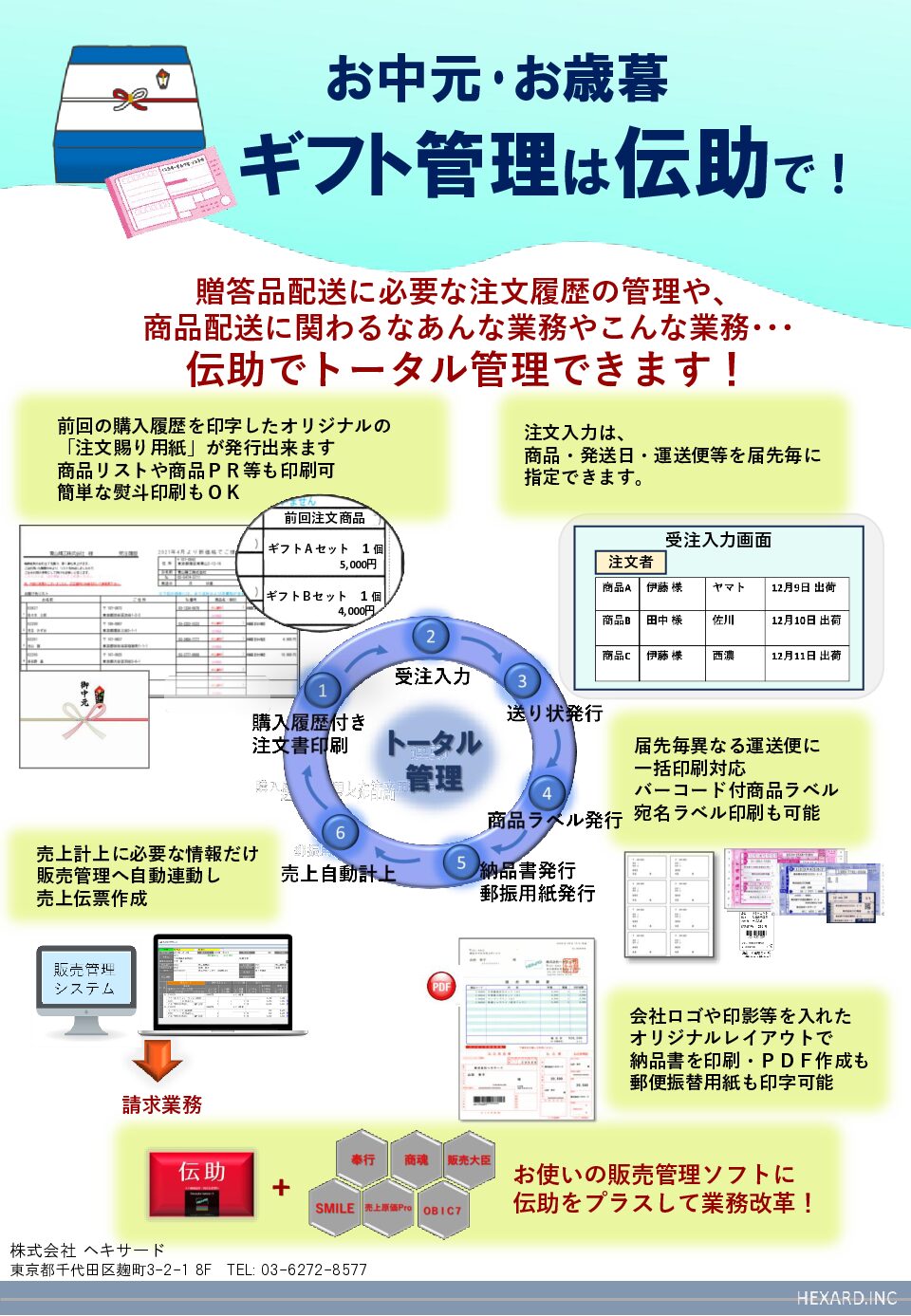 お中元・お歳暮ギフト管理は伝助で