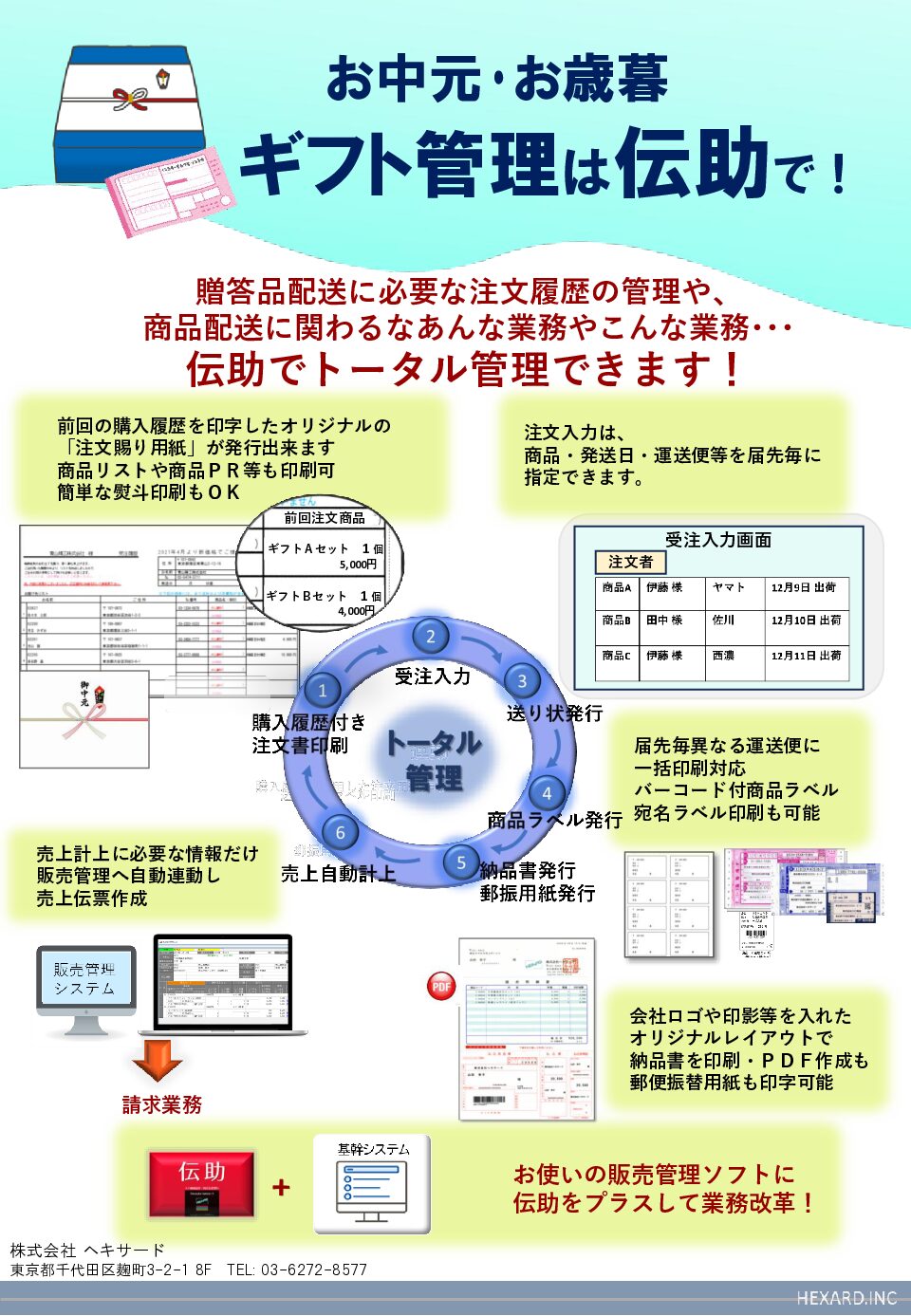 お中元・お歳暮ギフト管理は伝助で