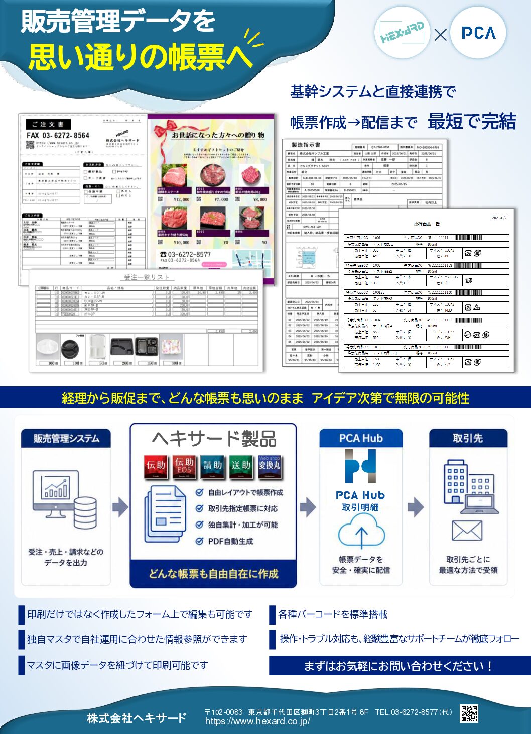 PCA Hub取引明細連携